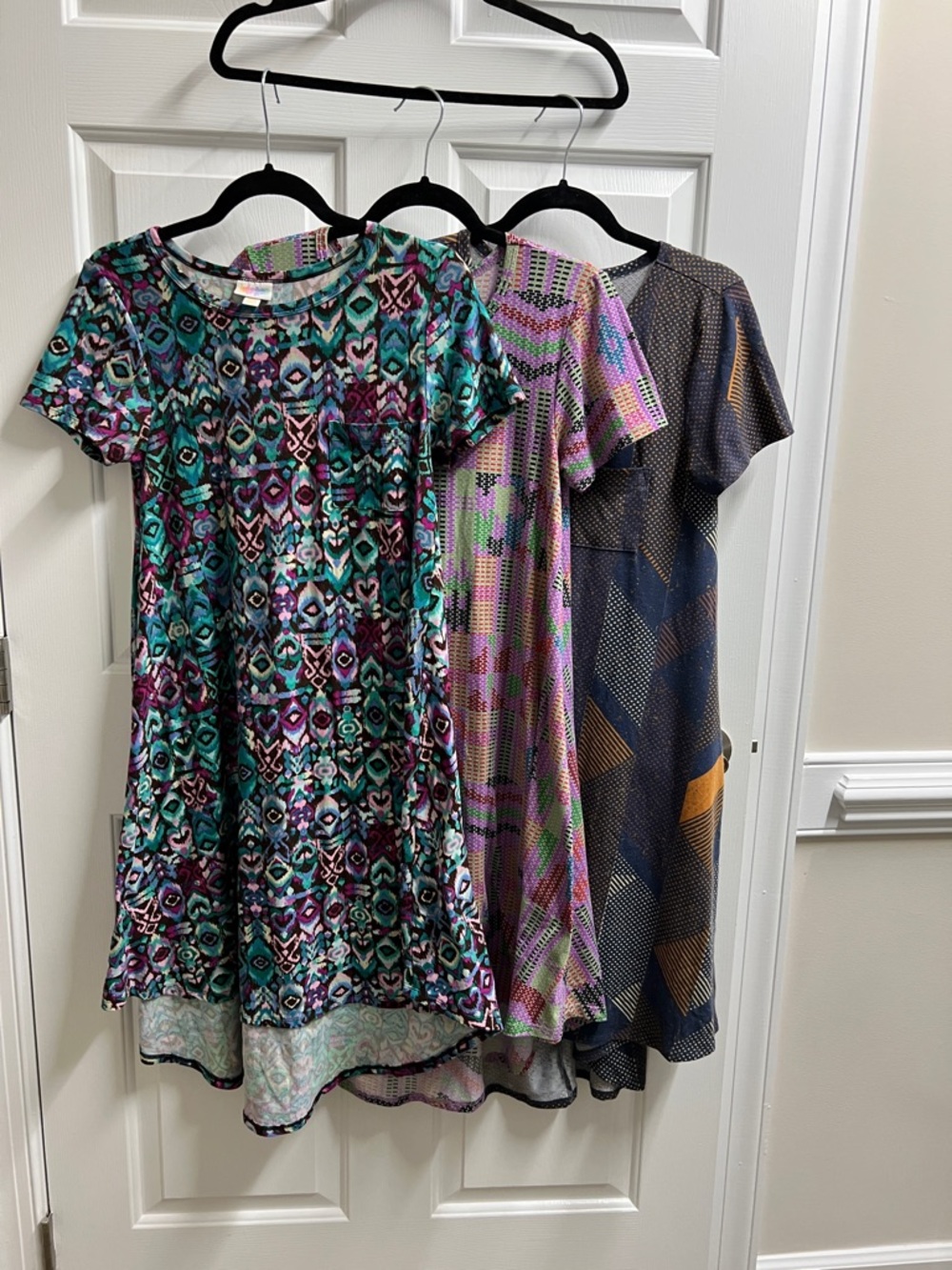 LuLaRoe dress Multi Pattern Short Sleeve Dresses bundle of 3 XS XXS 4176